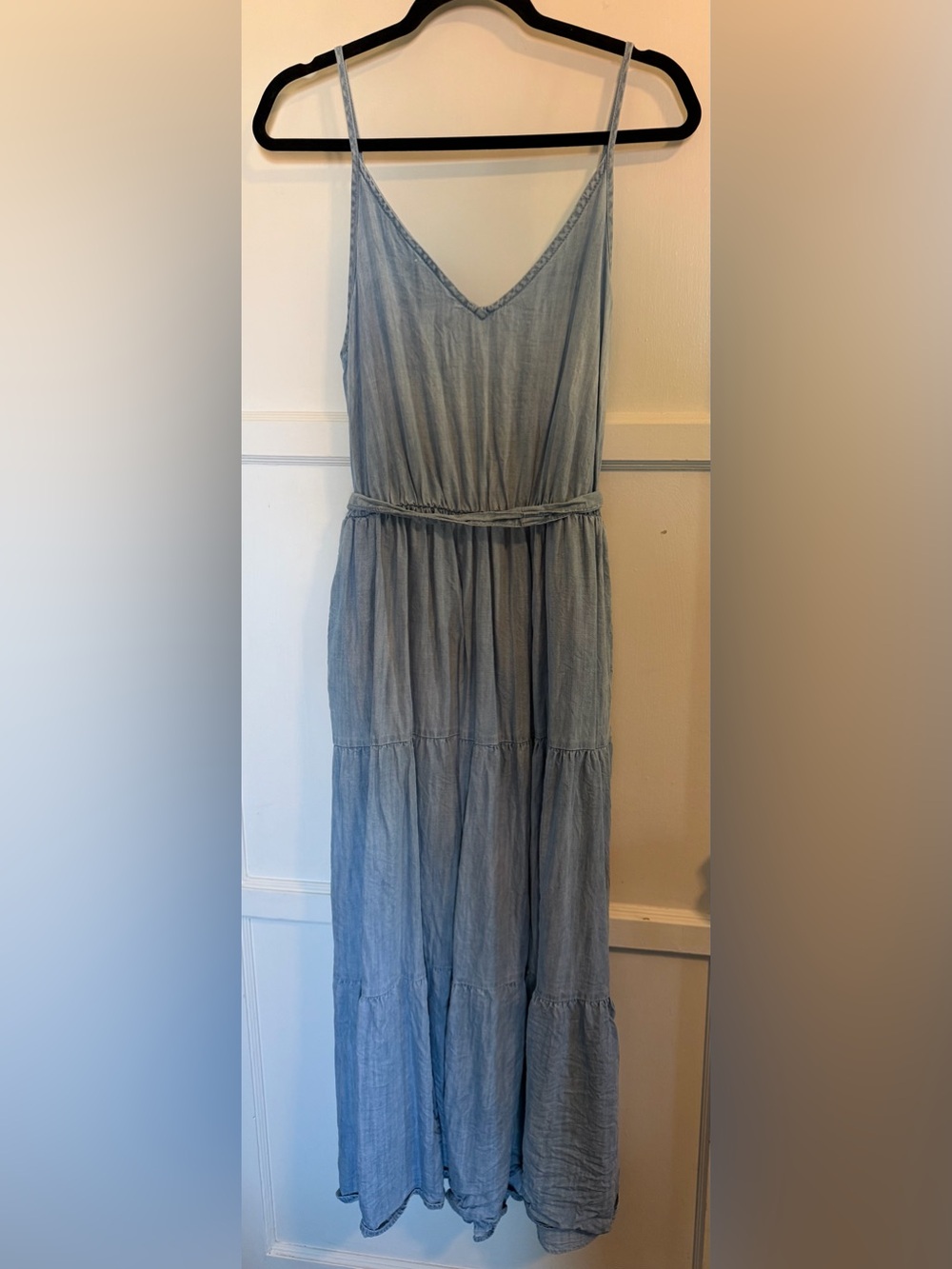 Anthropologie Cloth & Stone Sweet Chambray Maxi Dress - Picture 5 of 8
